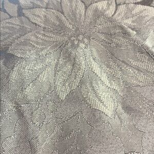 Martha Stewart Silver Holiday 60” round tablecloth